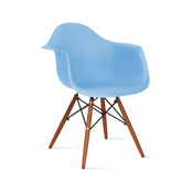 Iconic Light Blue Eames-Style DAW Armchair | Sleek Modern Design - Interior Furnishes